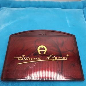 Vintage Etienne Aigner Pocket Mirror Original Plastic Tortoiseshell